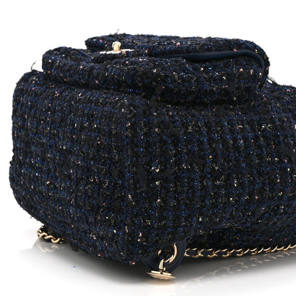 Chanel Tweed Front Pocket Backpack Navy 10 of 10