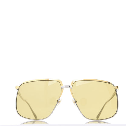 Gucci Metal Aviator Sunglasses GG0365S Silver Yellow 3 of 8