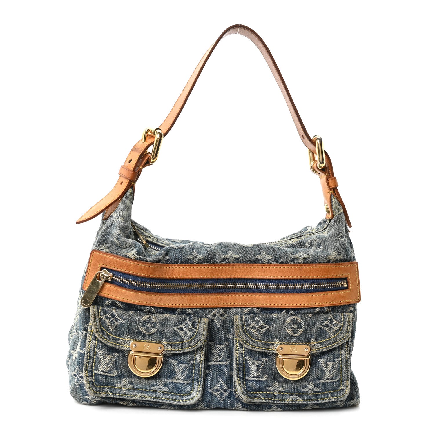 Louis Vuitton Monogram Denim Baggy PM Blue 1 of 8