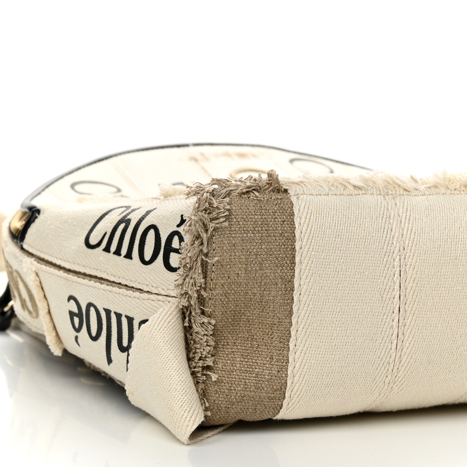 Chloe Canvas Logo Embroidered Woody Backpack Sand 10 of 14