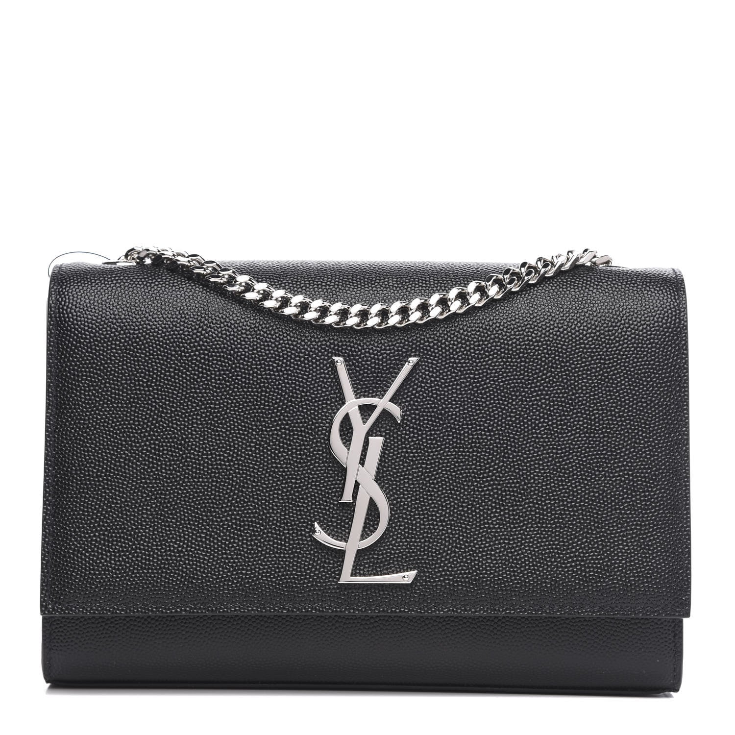 Saint Laurent Grain De Poudre Small Monogram Kate Satchel Black 1 of 9