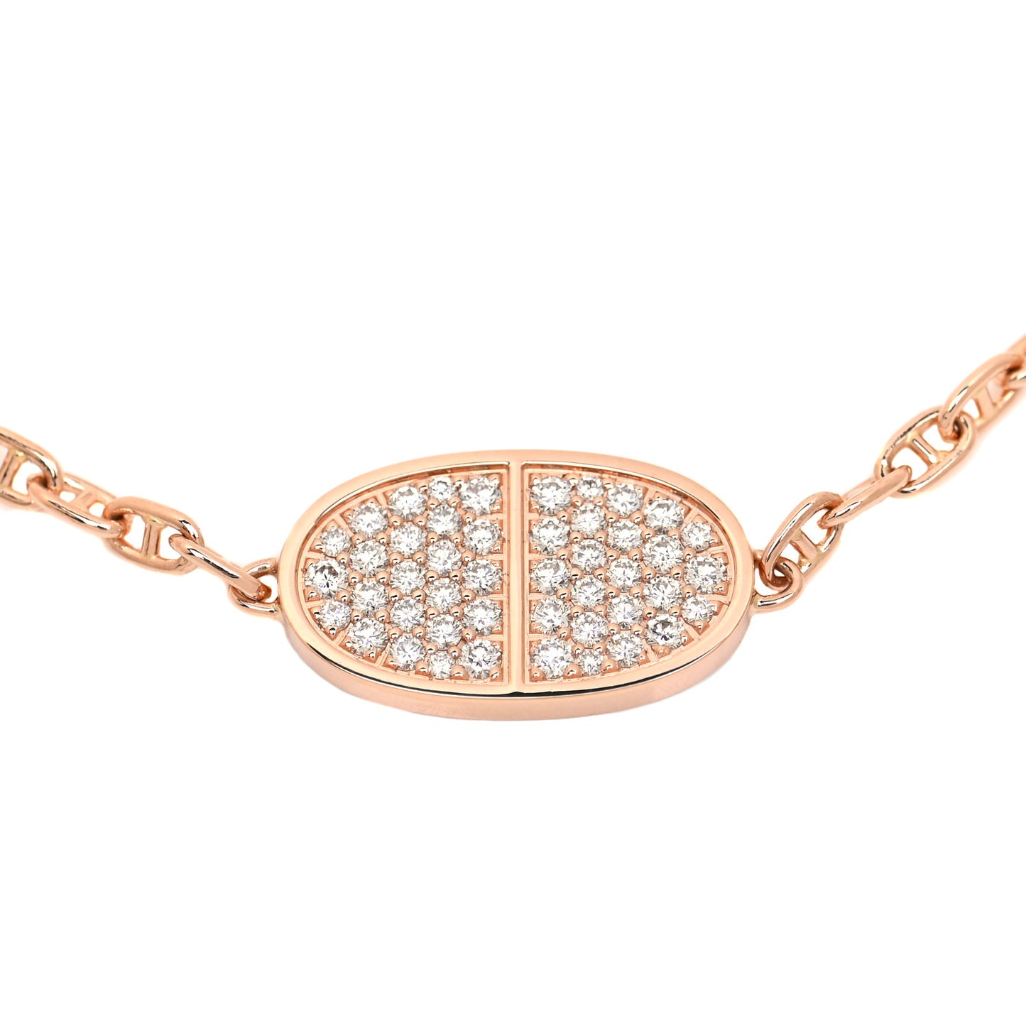 18K Rose Gold Diamond Chaine d'Ancre Verso Bracelet ST