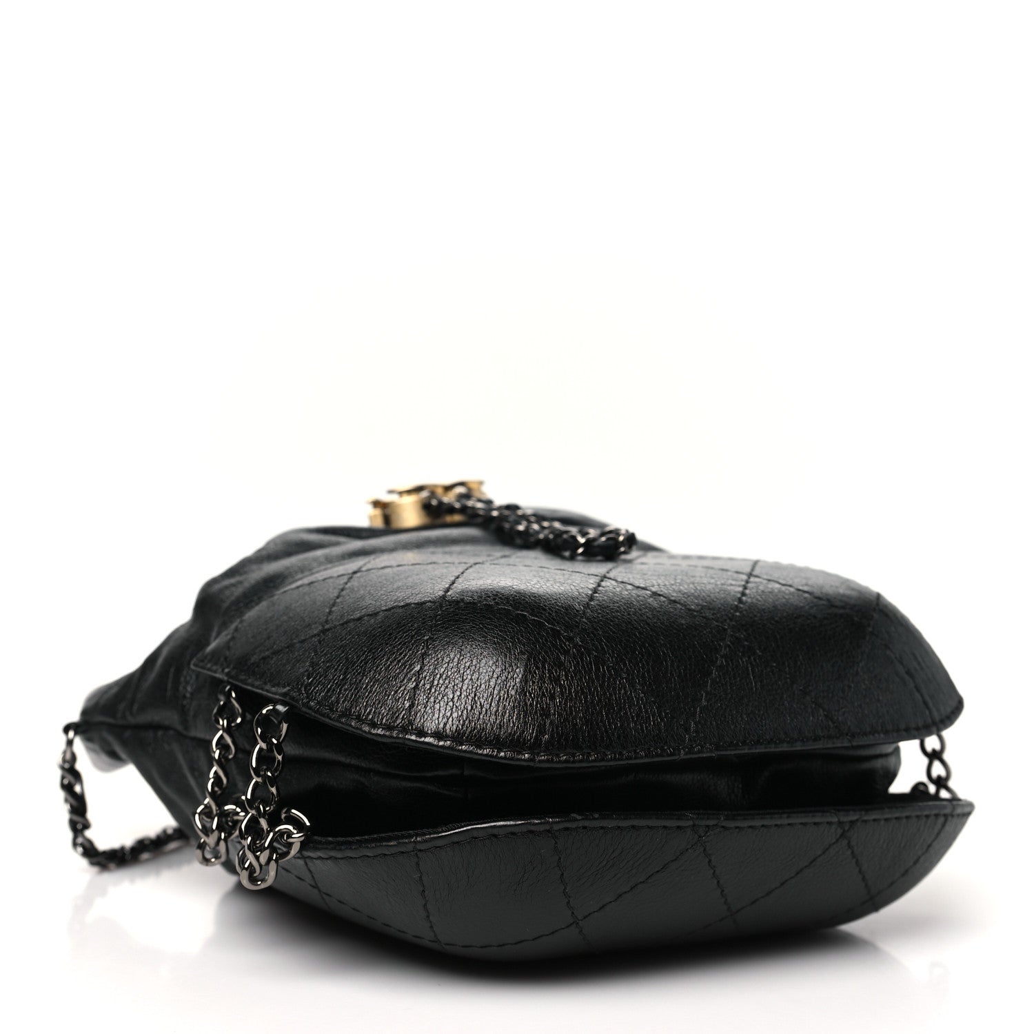 Chanel Calfskin Quilted Small Gabrielle Bucket Black 4 of 10