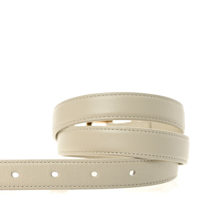 Saint Laurent Smooth Calfskin Monogram Square Buckle Belt 75 30 Crema Soft 3 of 7
