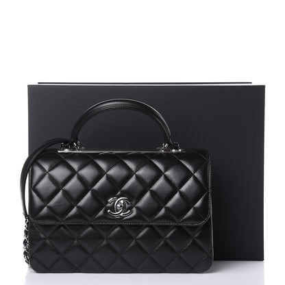 Chanel Lambskin Quilted Medium Trendy CC Flap Dual Handle Bag Black 13 of 13