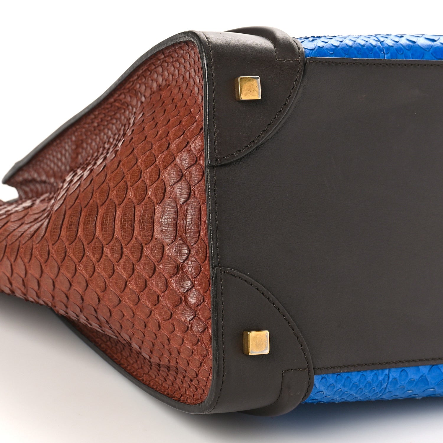 Celine Python Mini Tri-Color Luggage Cobalt 8 of 9