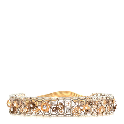 Chanel Pearl Crystal CC Headband Gold 1 of 4