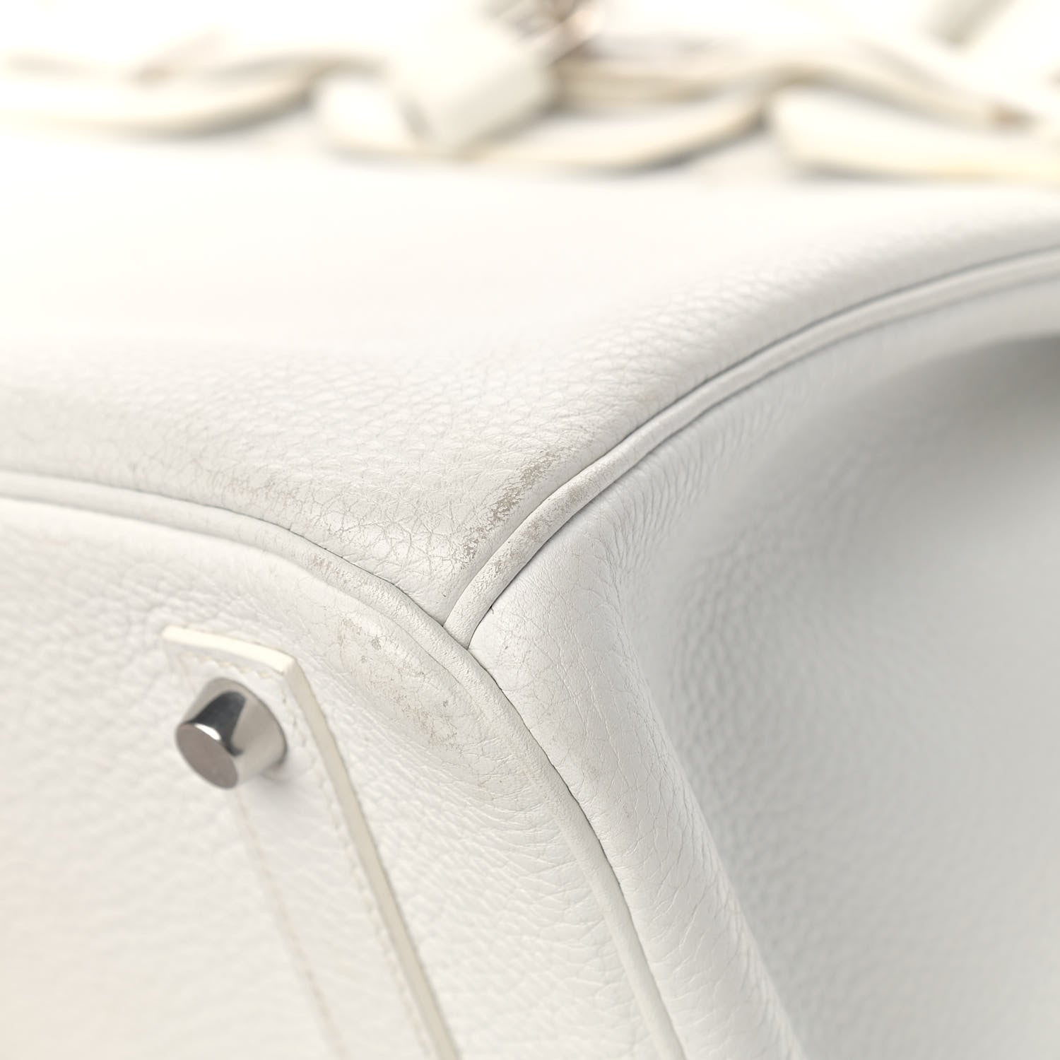 Hermes Taurillon Clemence Birkin 35 White 9 of 21