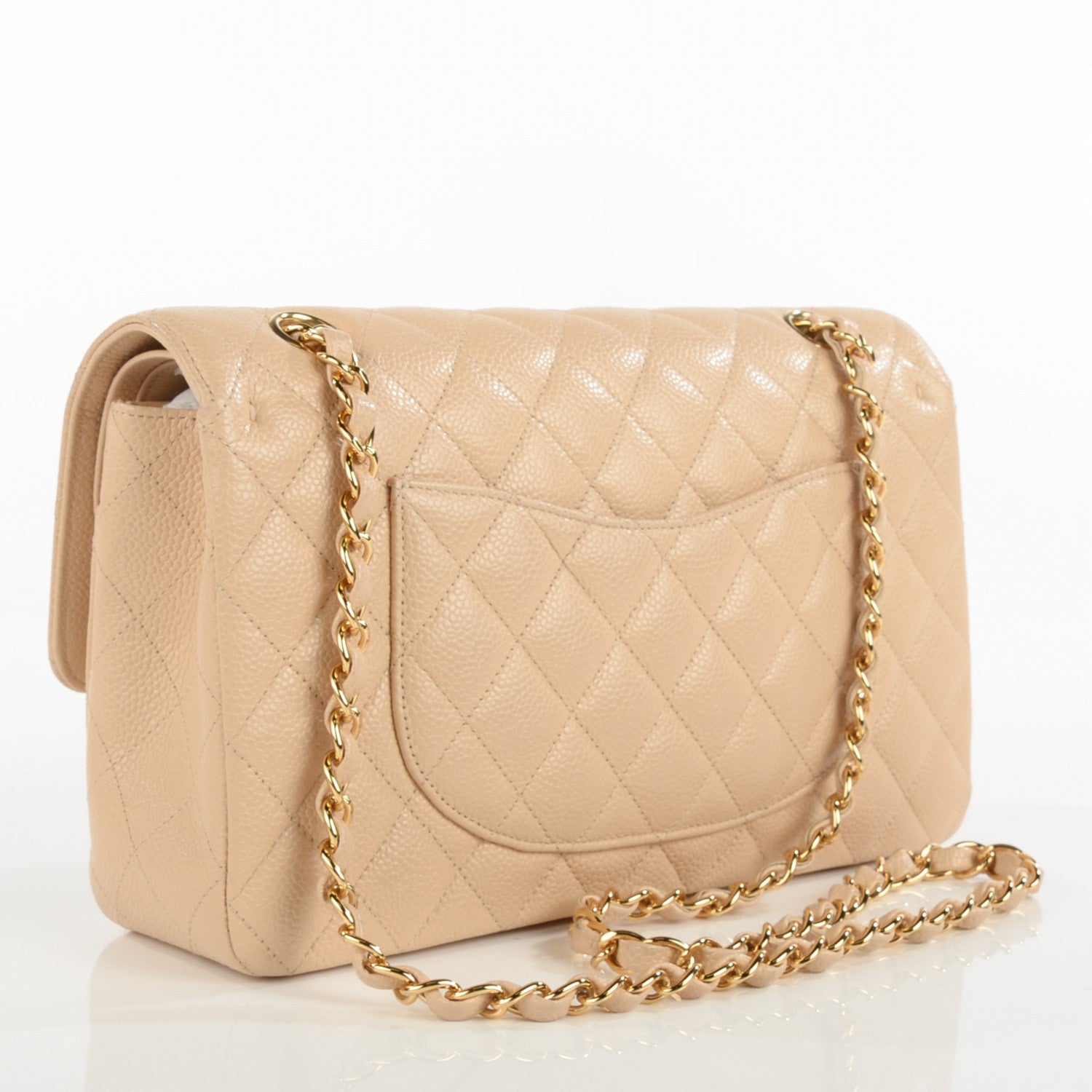 Chanel Caviar Quilted Medium Double Flap Beige Clair 3 of 8