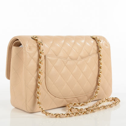 Chanel Caviar Quilted Medium Double Flap Beige Clair 3 of 8