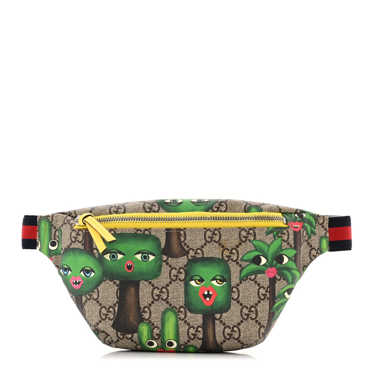 GG Supreme Monogram Smiling Plants Childrens Belt Bag Multicolor