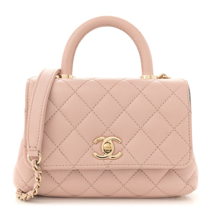 Chanel Caviar Quilted Extra Mini Coco Handle Flap Light Pink 1 of 13