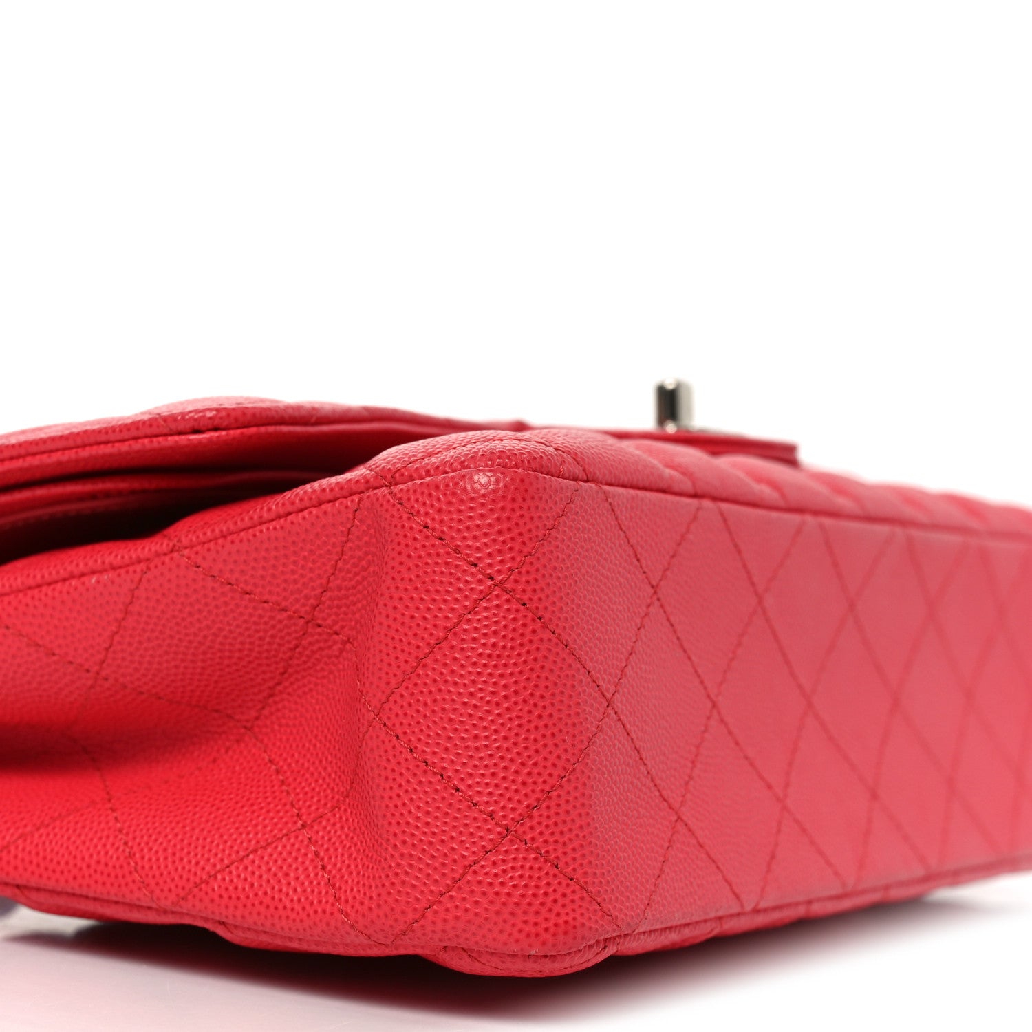 Chanel Caviar Quilted Medium Double Flap Dark Pink 9 of 10