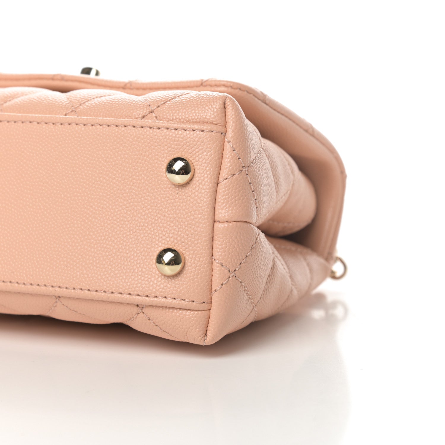 Chanel Caviar Quilted Extra Mini Coco Handle Flap Rose Clair 10 of 11