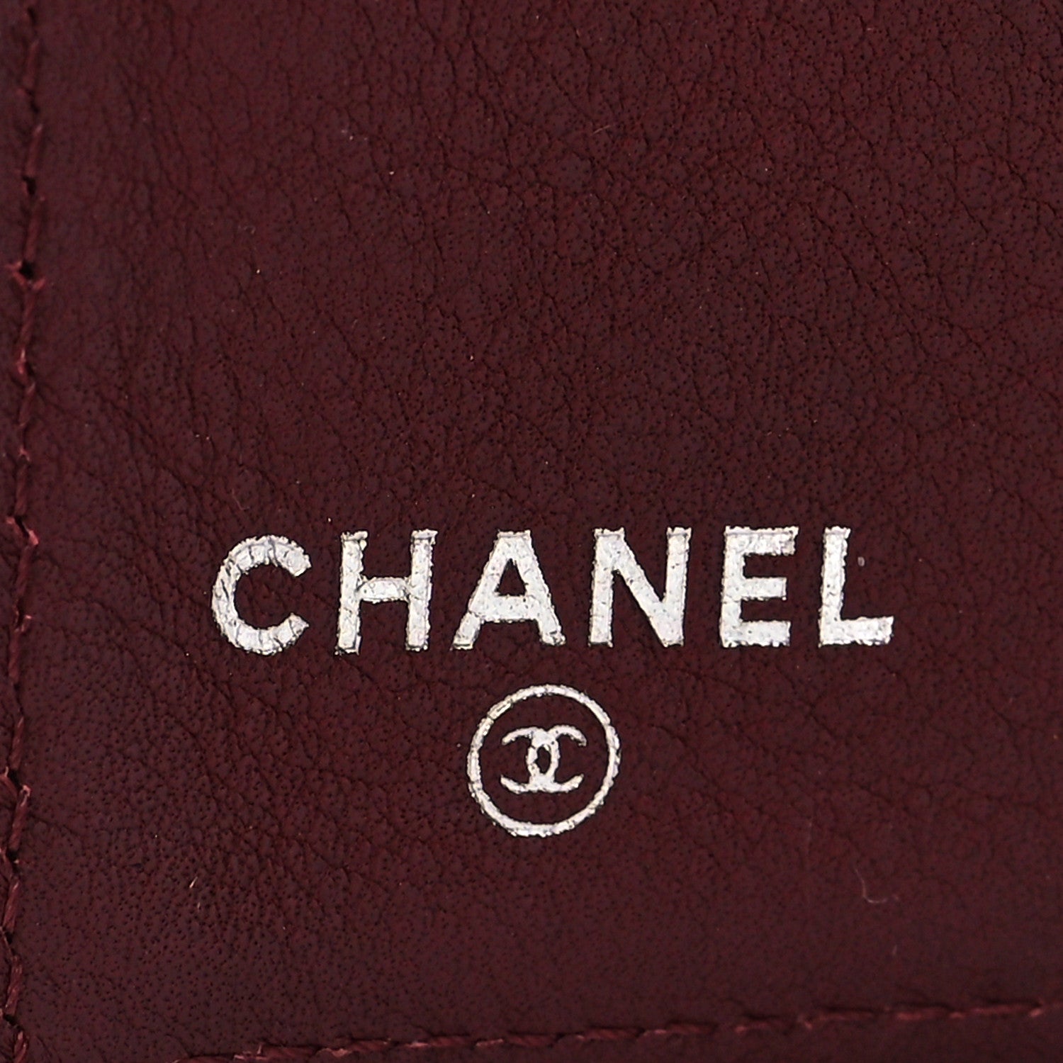 Chanel Glazed Goatskin CC Continental Wallet Burgundy 6 of 9