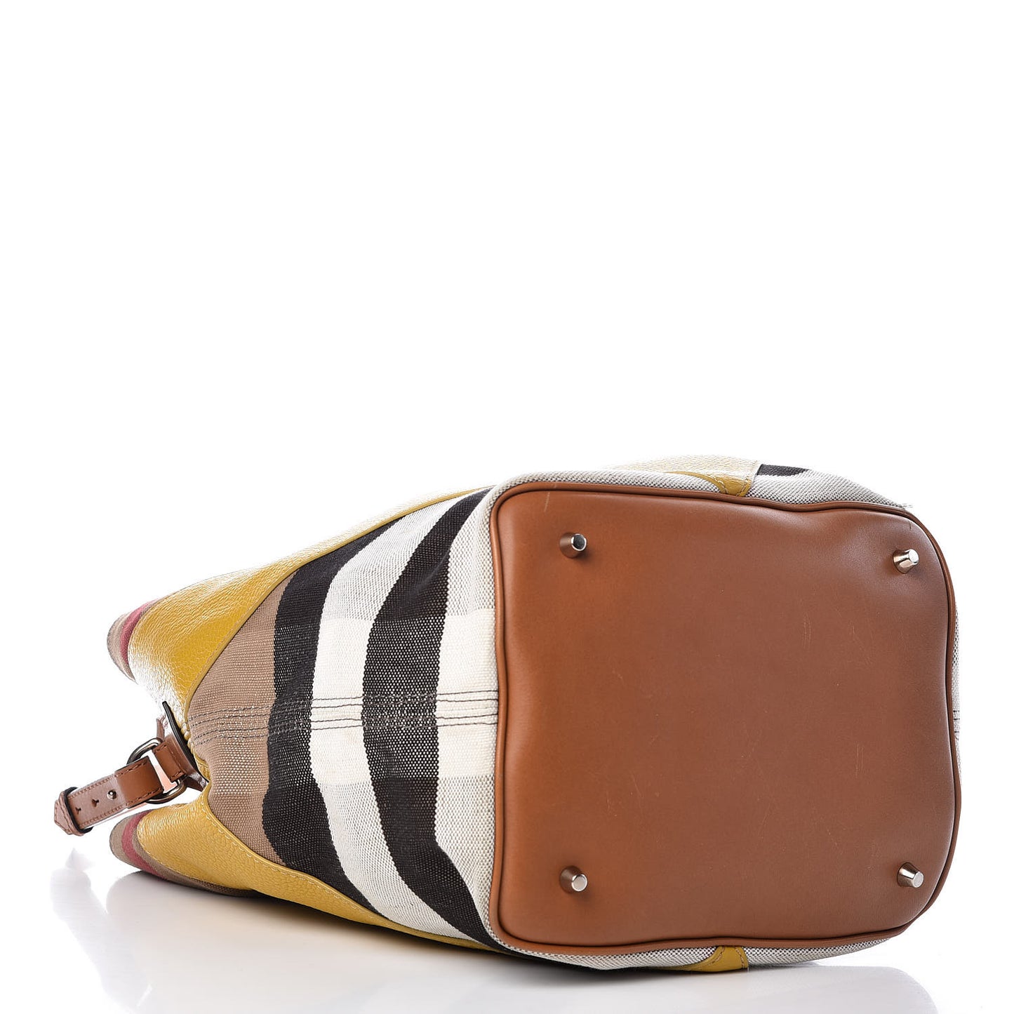 Canvas Mega Check Calfskin Chevron Medium Hobo Multicolor