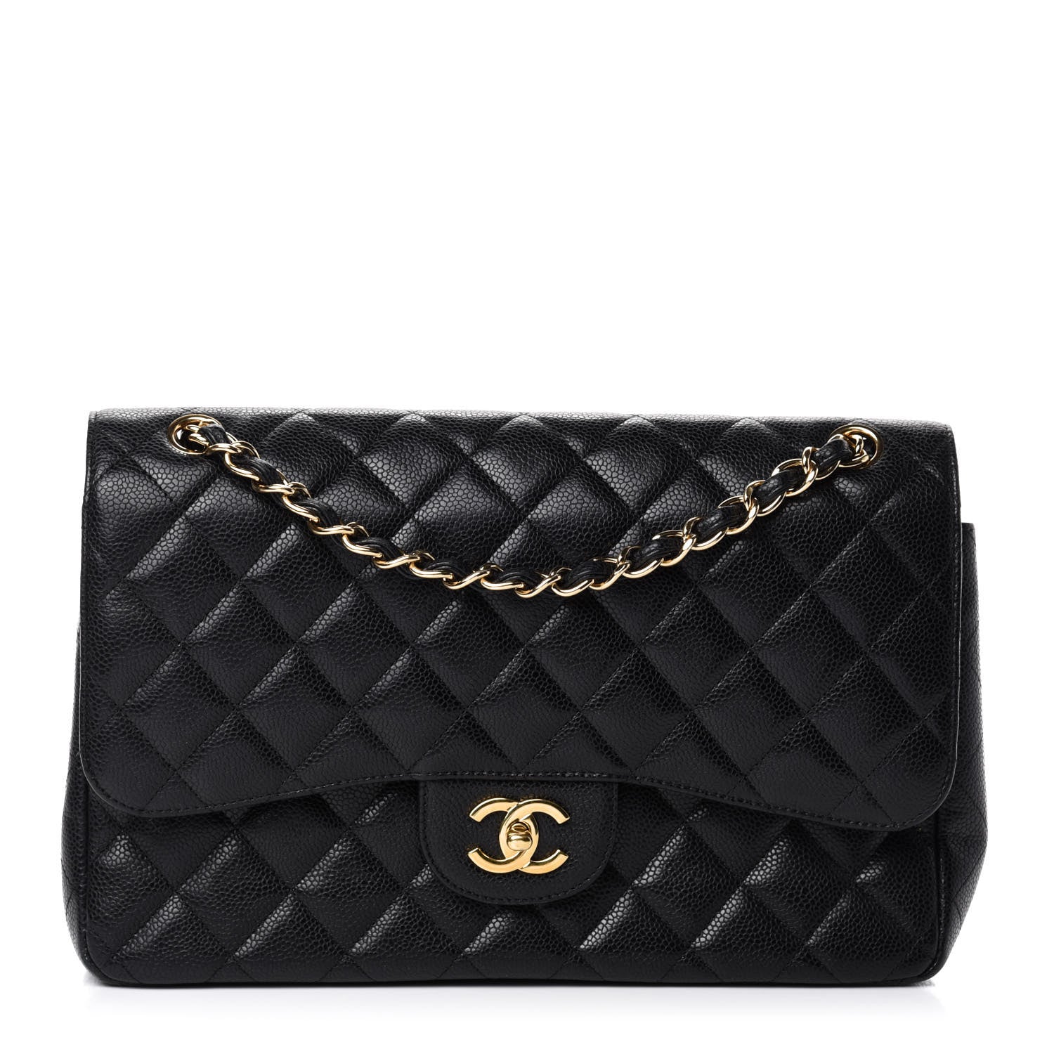 Chanel Caviar Quilted Jumbo Double Flap Black 1 of 11
