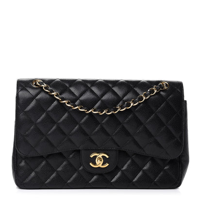 Chanel Caviar Quilted Jumbo Double Flap Black 1 of 11