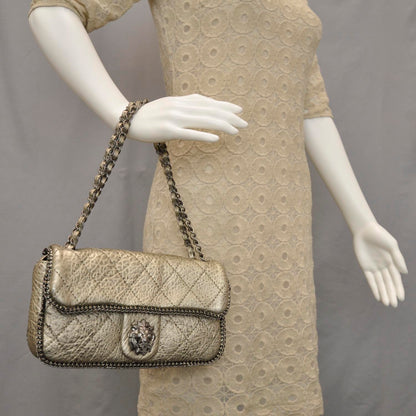 Chanel Leather Medium Leo Lion Flap Metallic 2 of 10
