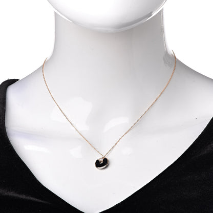Cartier 18K Pink Gold Diamond Black Onyx XS Amulette de Cartier Pendant Necklace 2 of 6