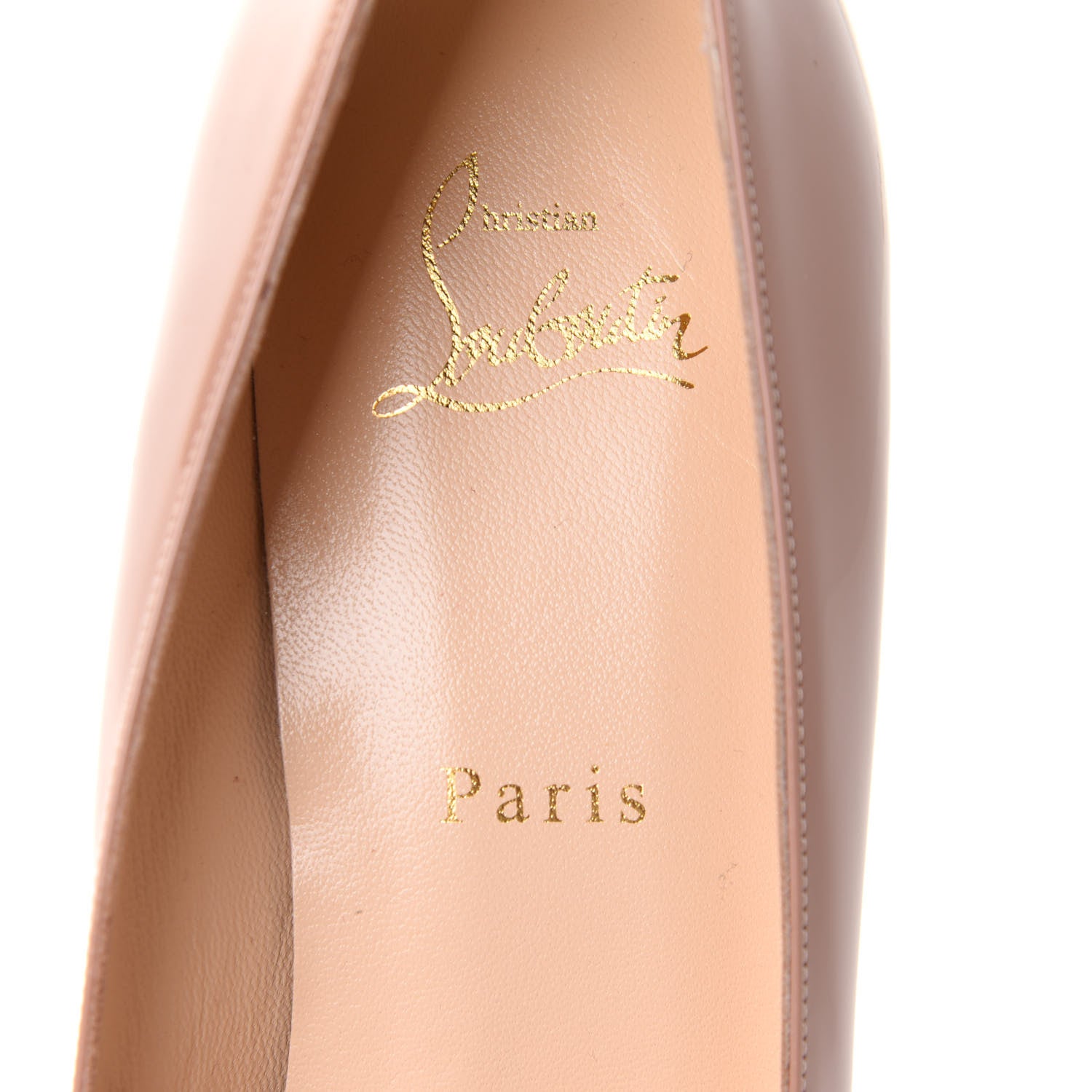 Christian Louboutin Patent Decollete 554 85 Pumps 40.5 Nude 6 of 7