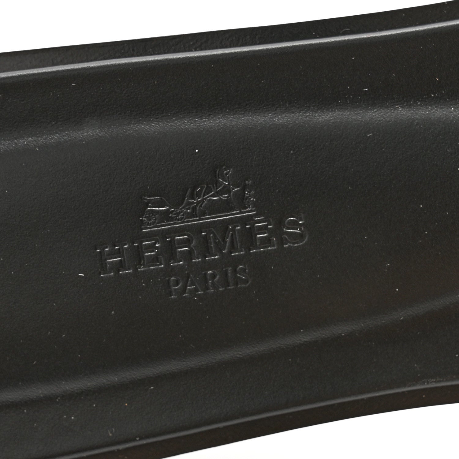 Hermes Box Calfskin Oran Sandals 37 Black 6 of 9