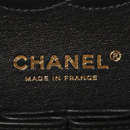 Chanel Caviar Chevron Quilted Medium Double Flap Black 6 of 13