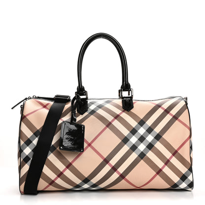 Burberry Supernova Check Duffle Bag Black 1 of 15