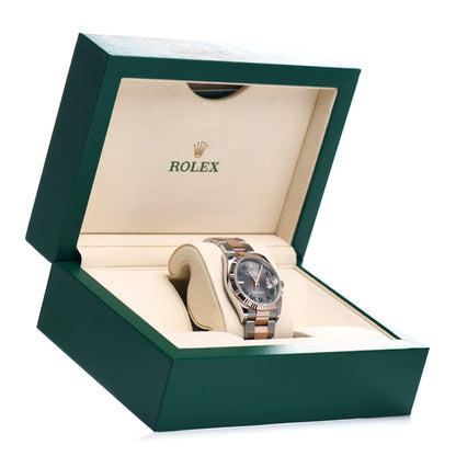 Rolex Stainless Steel 18K Everose Gold 36mm Oyster Perpetual Wimbledon Datejust Watch Slate 126231 5 of 5