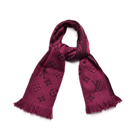 Louis Vuitton Wool Silk Logomania Scarf Cherry 1 of 4