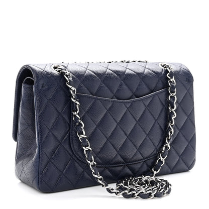 Chanel Caviar Quilted Medium Double Flap Navy 3 of 9