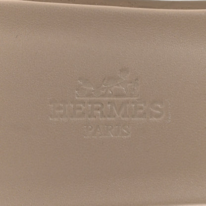 Hermes Box Calfskin Oran Sandals 38 Beige Mastic 7 of 9
