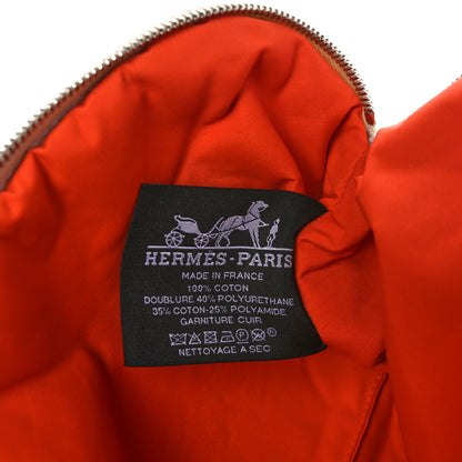Hermes Cotton Canvas Mini Bolide Travel Cosmetic Pouch Naturel 6 of 9