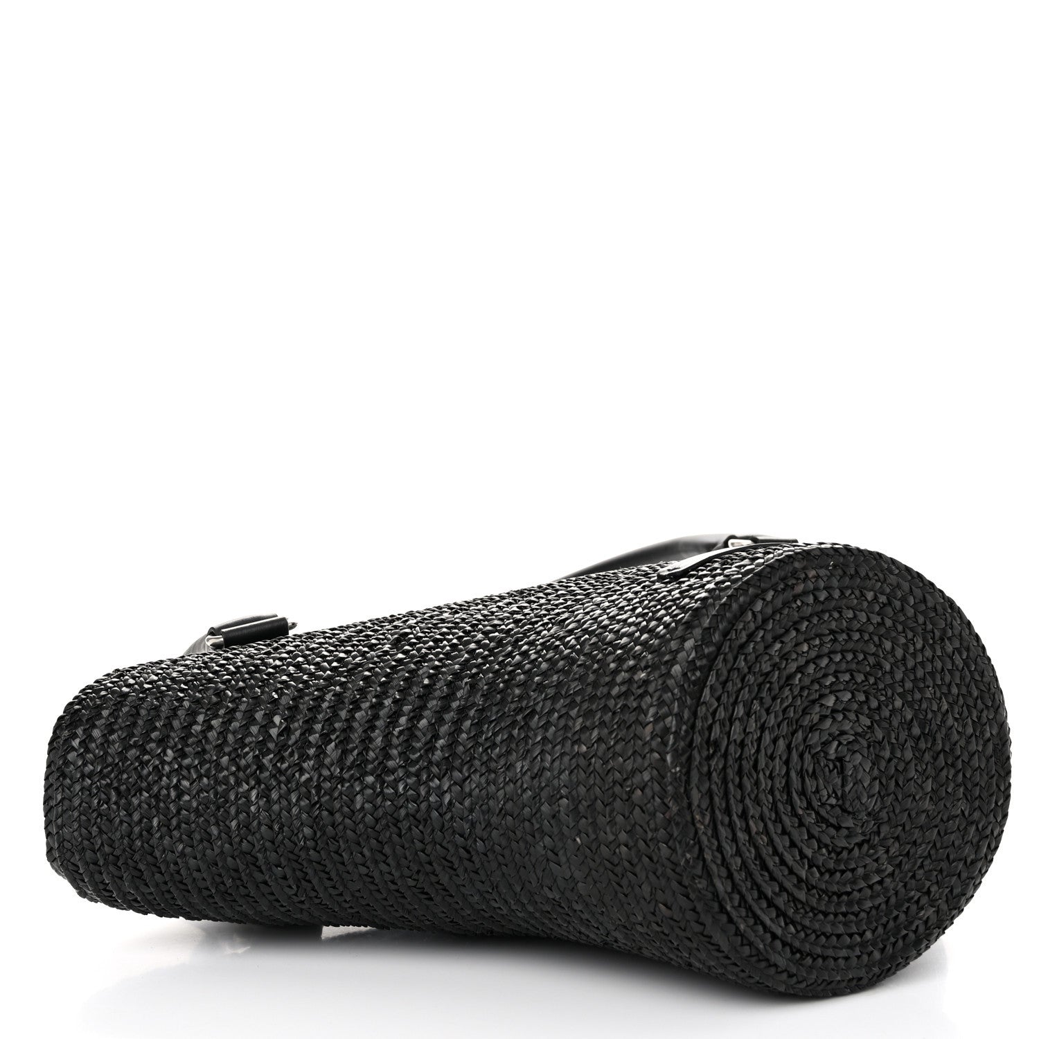 Balenciaga Raffia Woven Medium Basket Tote Black 4 of 9