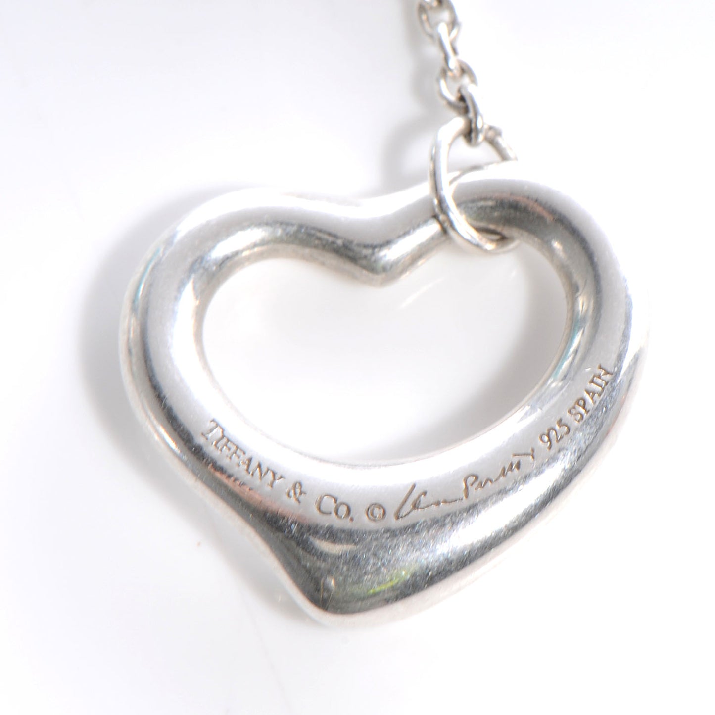 Sterling Silver Pearl Elsa Peretti Open Heart Necklace