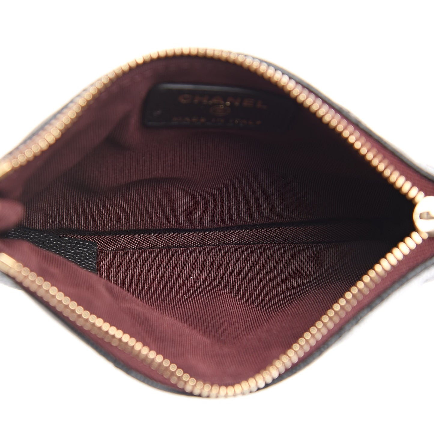 Caviar Quilted Small Cosmetic Case Black