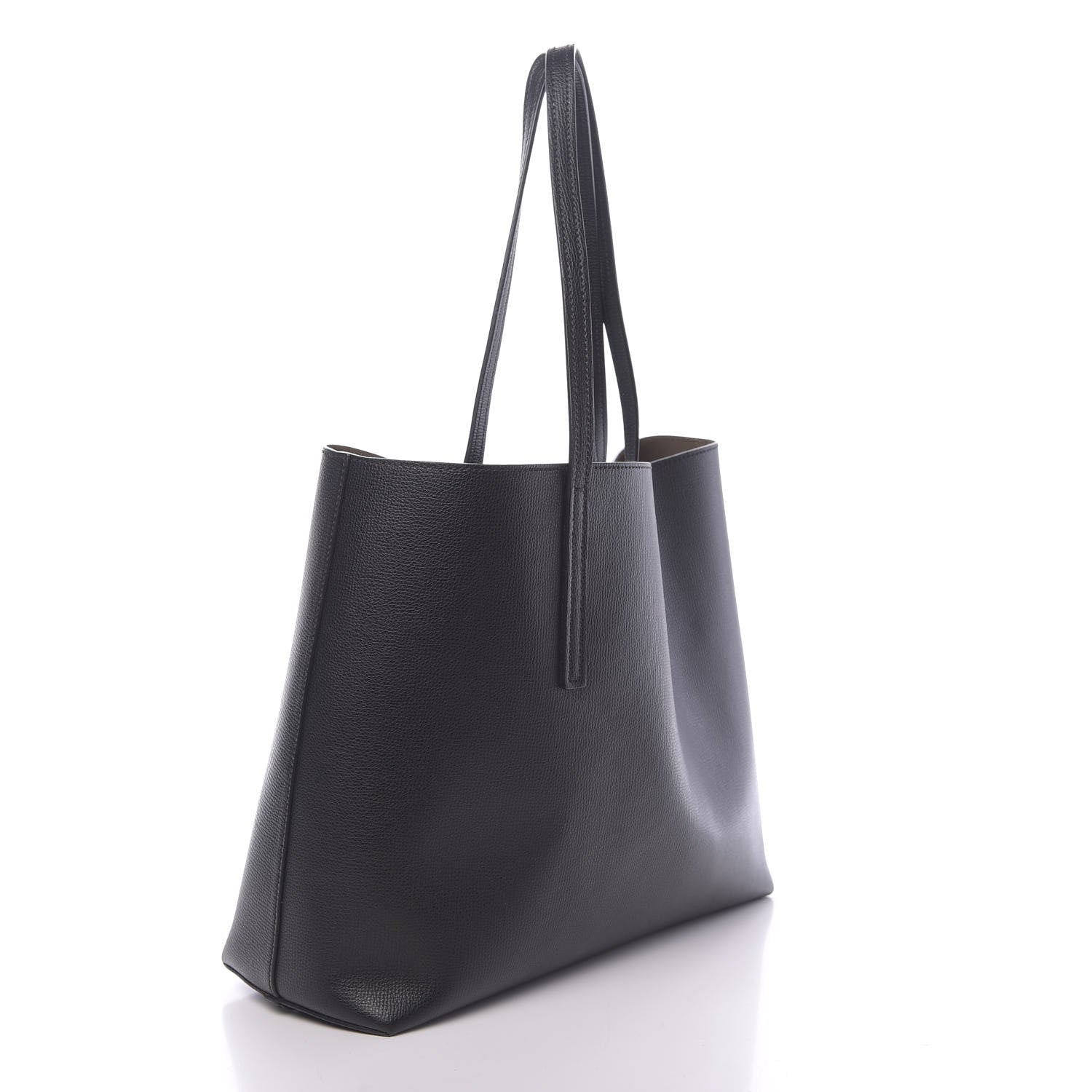 Fendi Vitello Vienna Enamel F is Fendi Shopping Tote Black Taupe 3 of 10