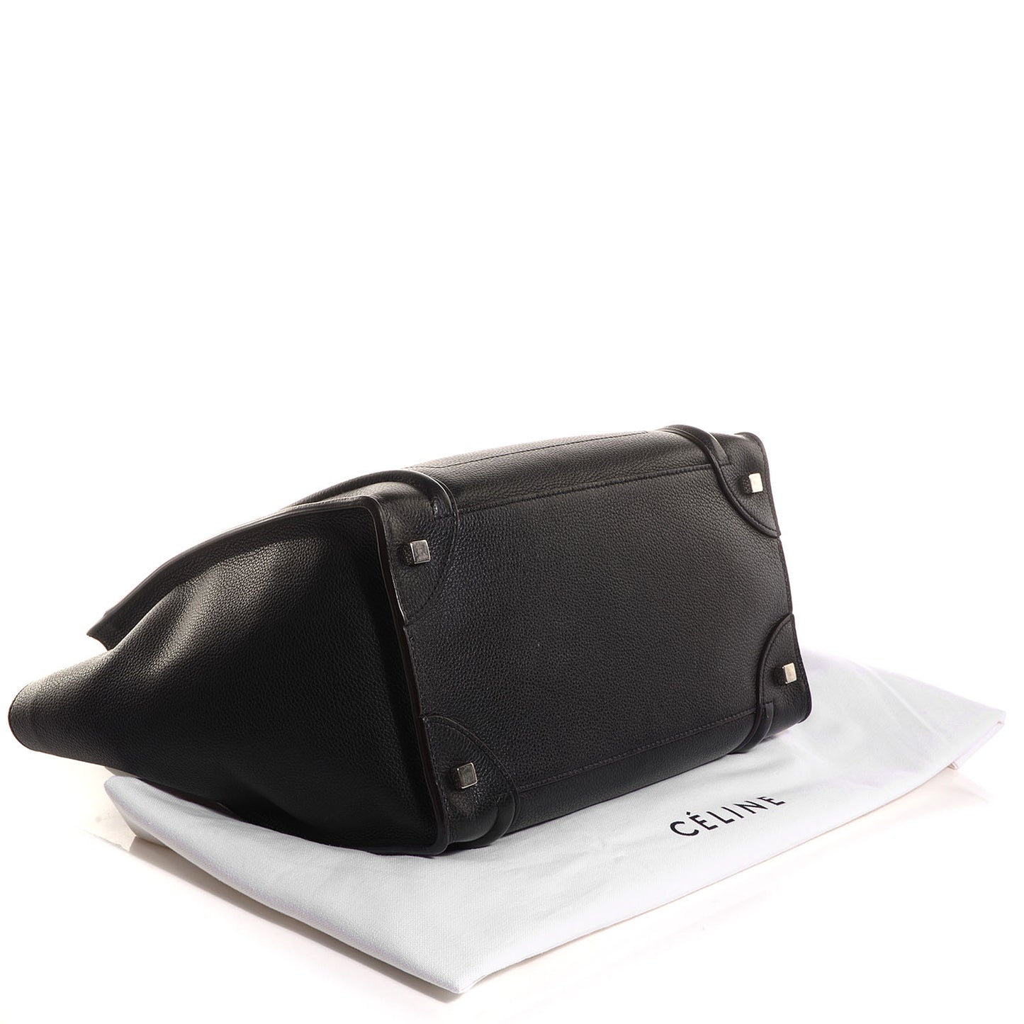 Drummed Calfskin Mini Luggage Black