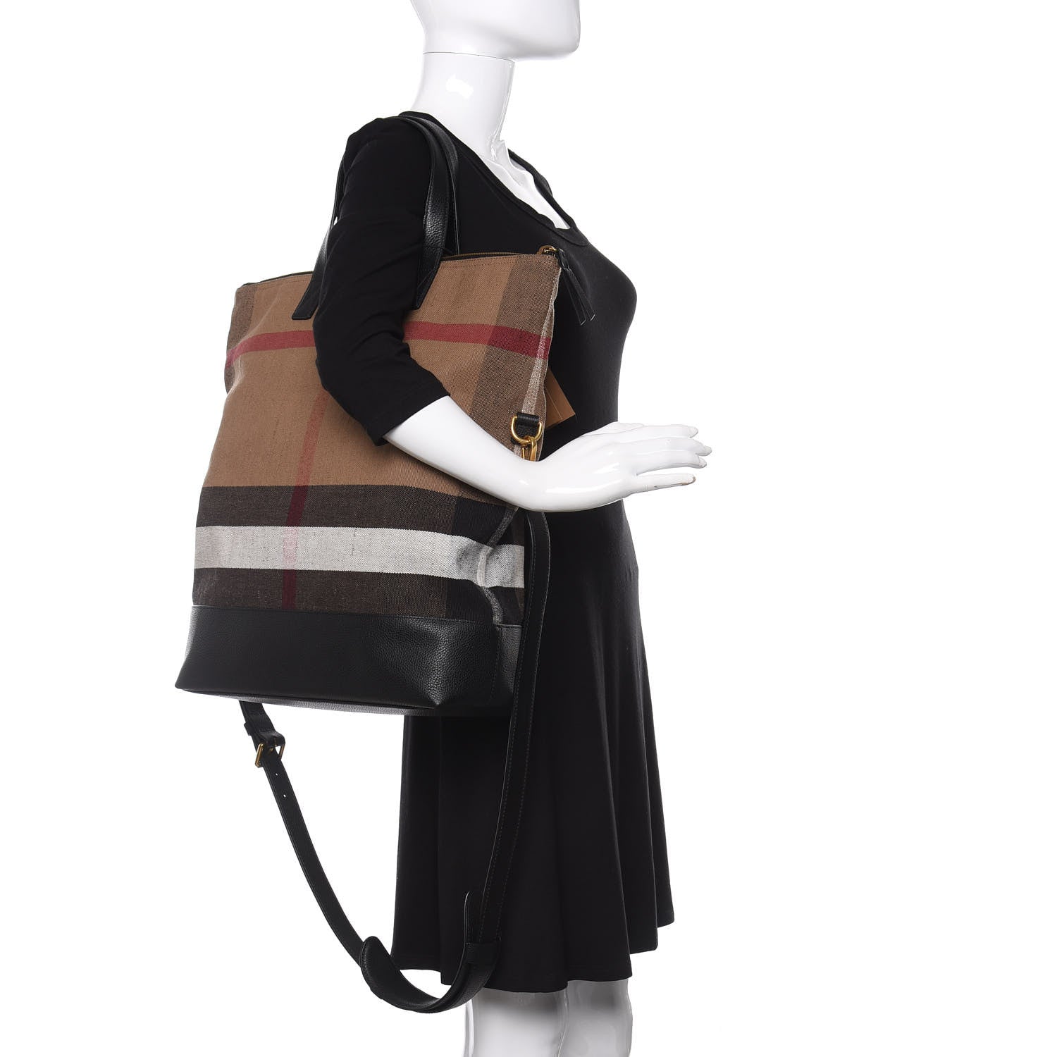 Burberry Canvas Check Armley Folding Messenger Black 3 of 10