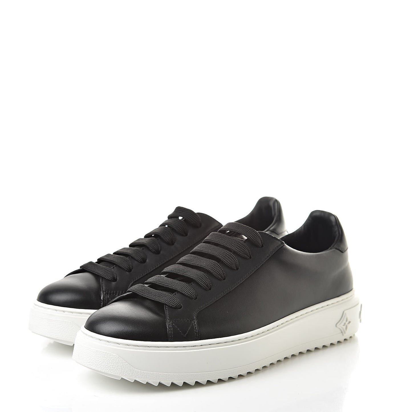 Calfskin Time Out Sneakers 41 Black