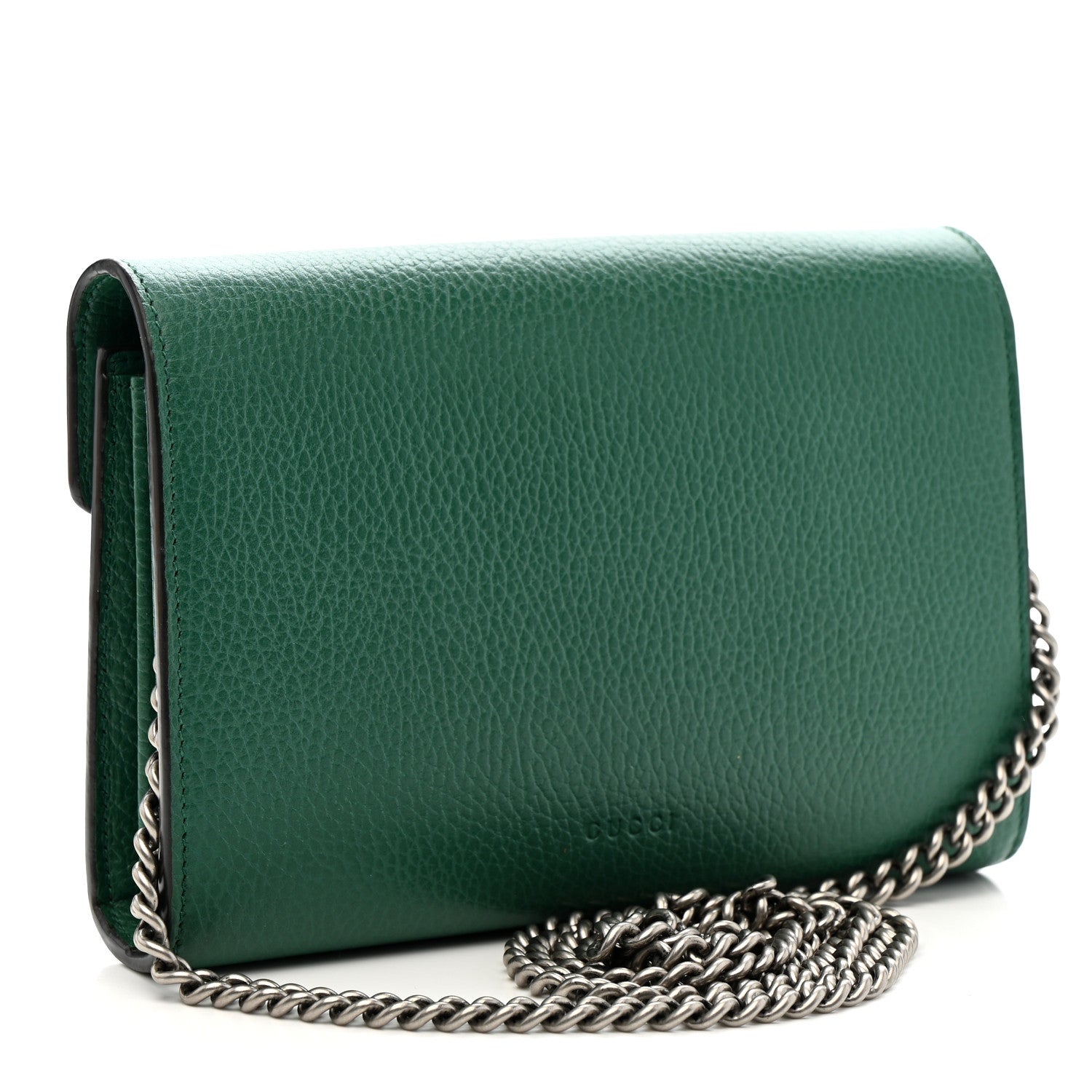 Gucci Calfskin Mini Dionysus Chain Wallet Emerald 3 of 11