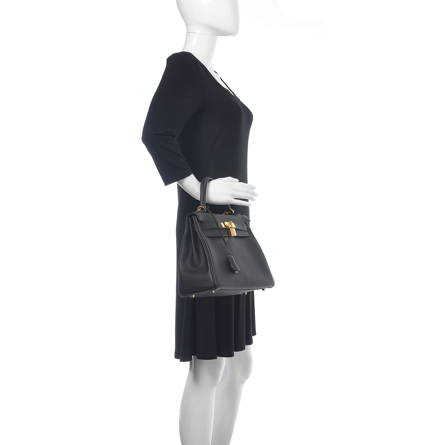 Hermes Togo Kelly Retourne 28 Black 3 of 40