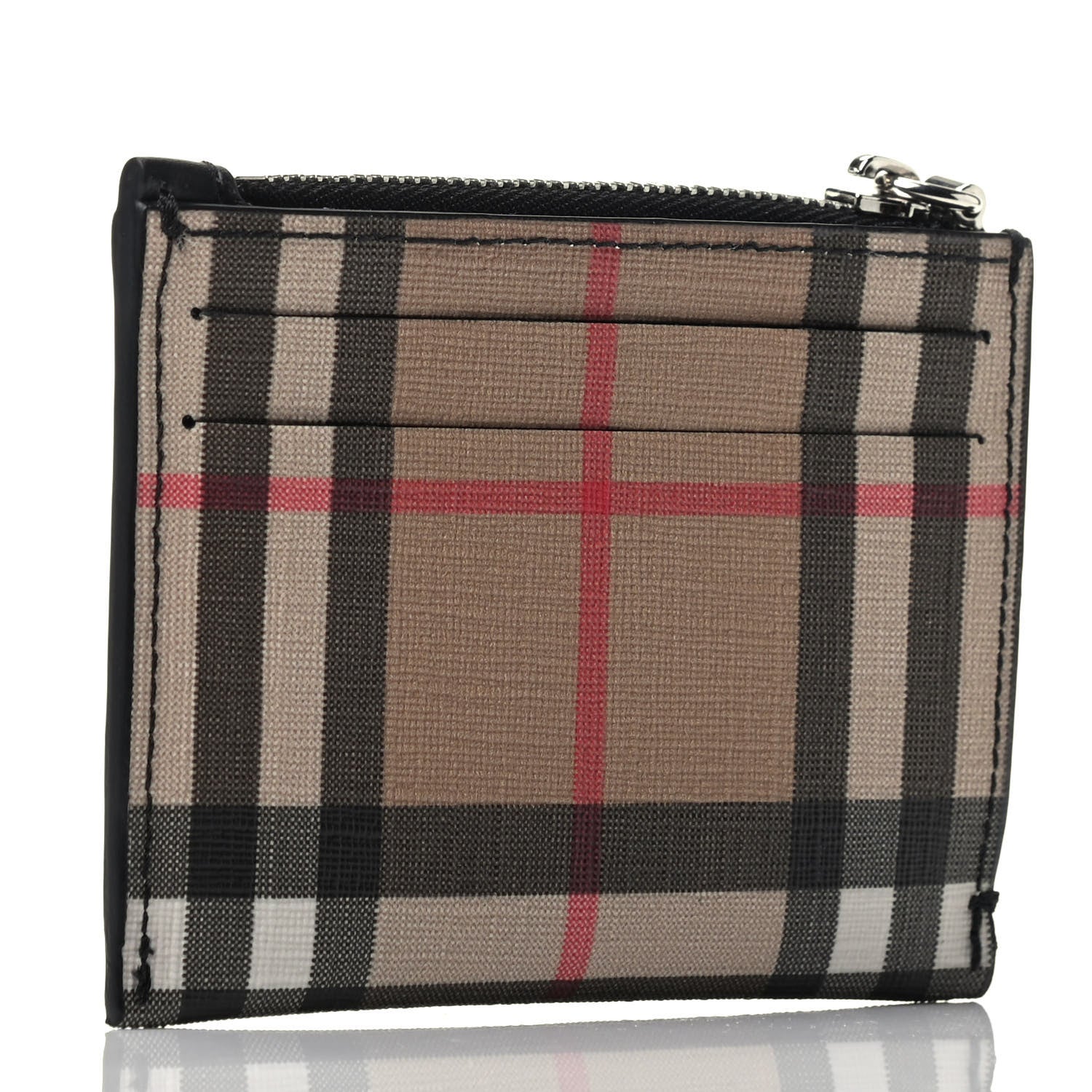 Burberry Coated Canvas House Check Coin Case Card Holder 2 of 3