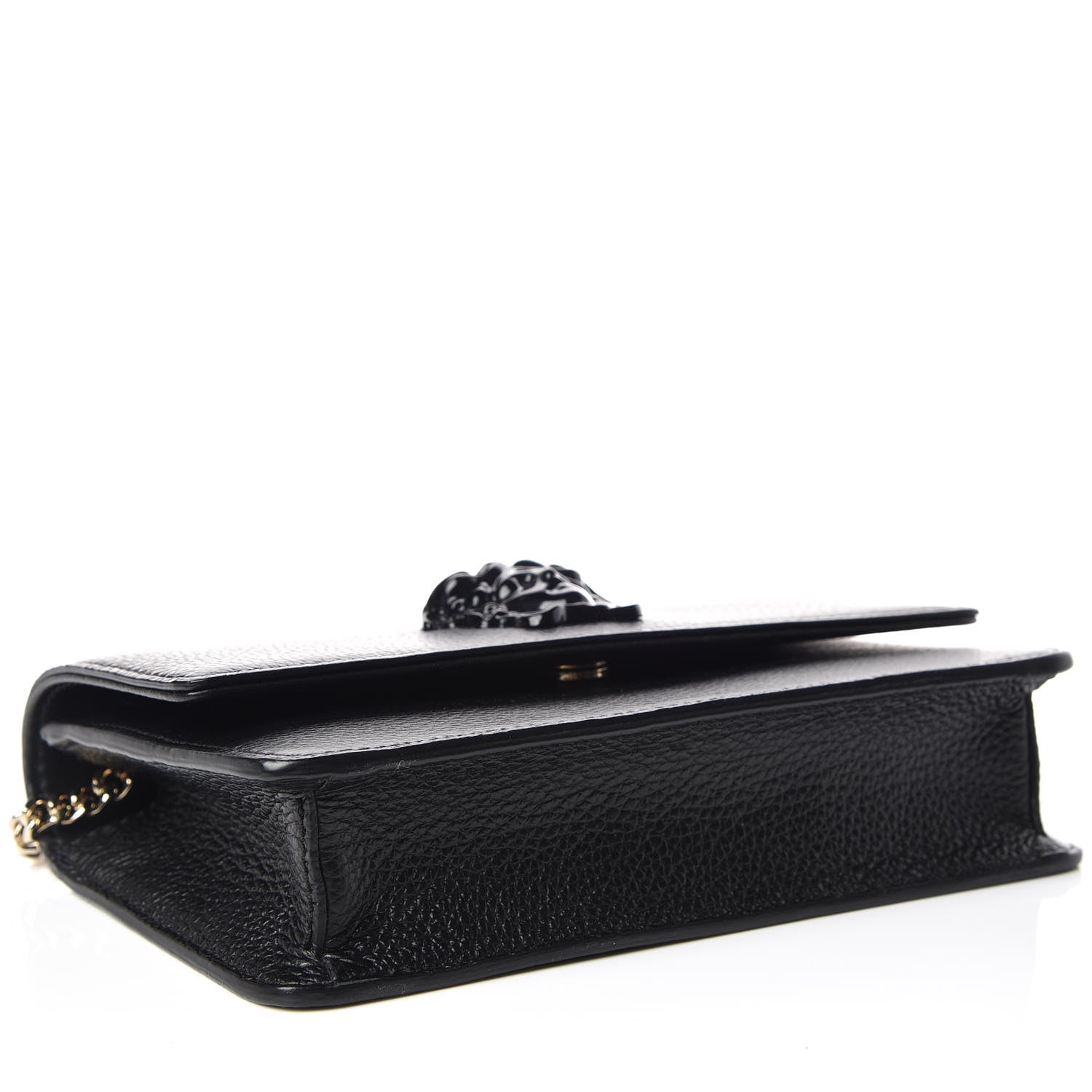Versace Grained Calfskin Palazzo Chain Evening Bag Black 4 of 10