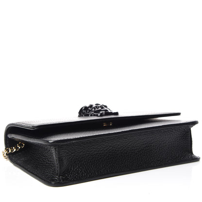 Versace Grained Calfskin Palazzo Chain Evening Bag Black 4 of 10