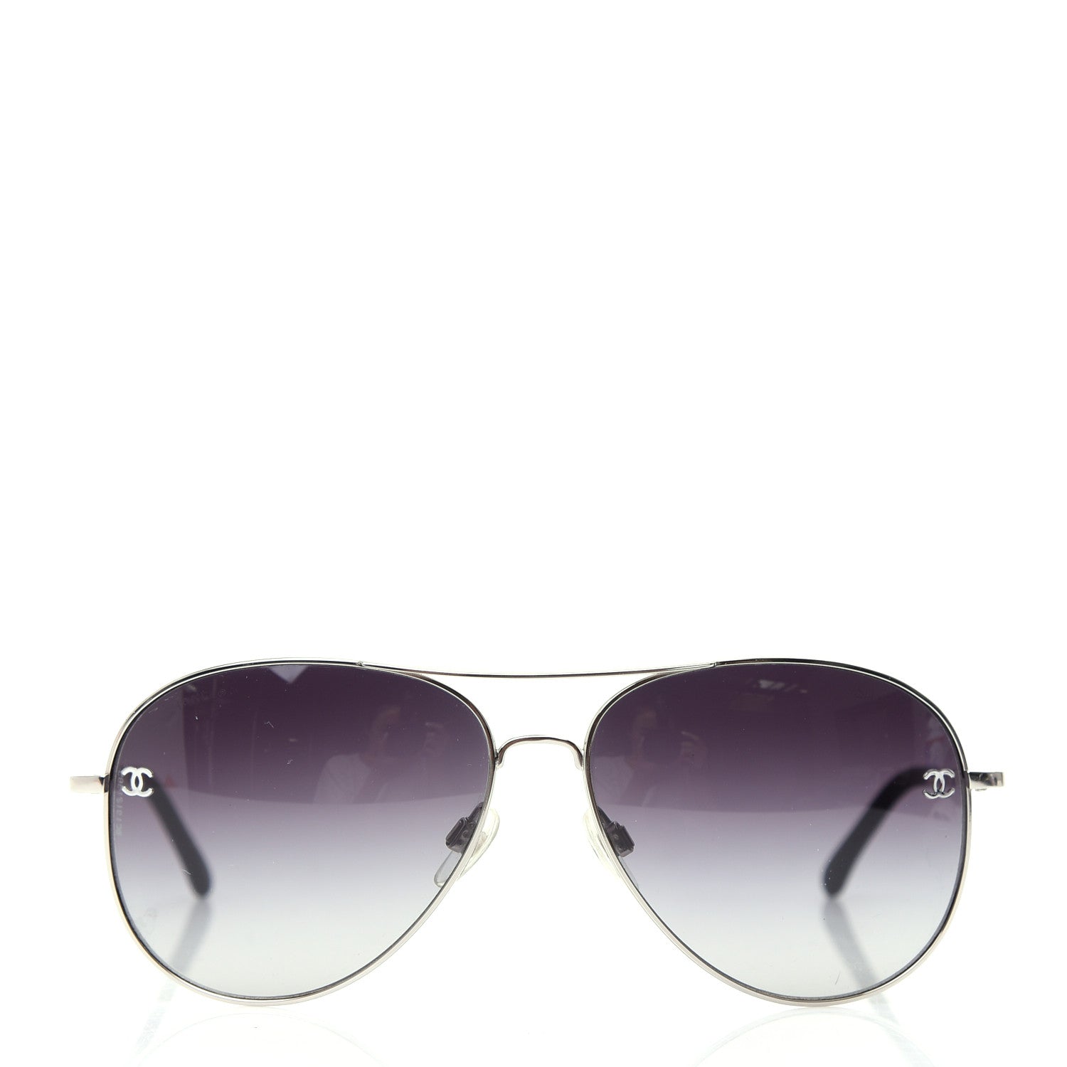Chanel CC Aviator Sunglasses 4189TQ Black 2 of 7