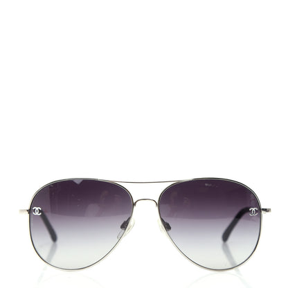 Chanel CC Aviator Sunglasses 4189TQ Black 2 of 7