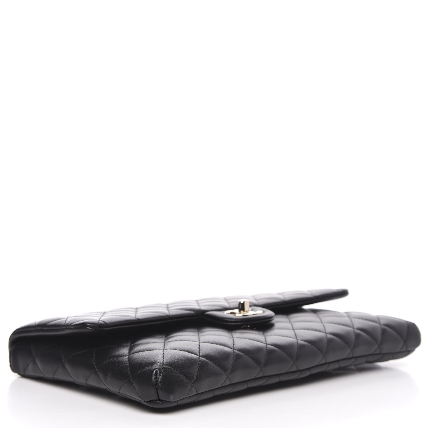Chanel Lambskin Quilted Flap Clutch Black 4 of 10