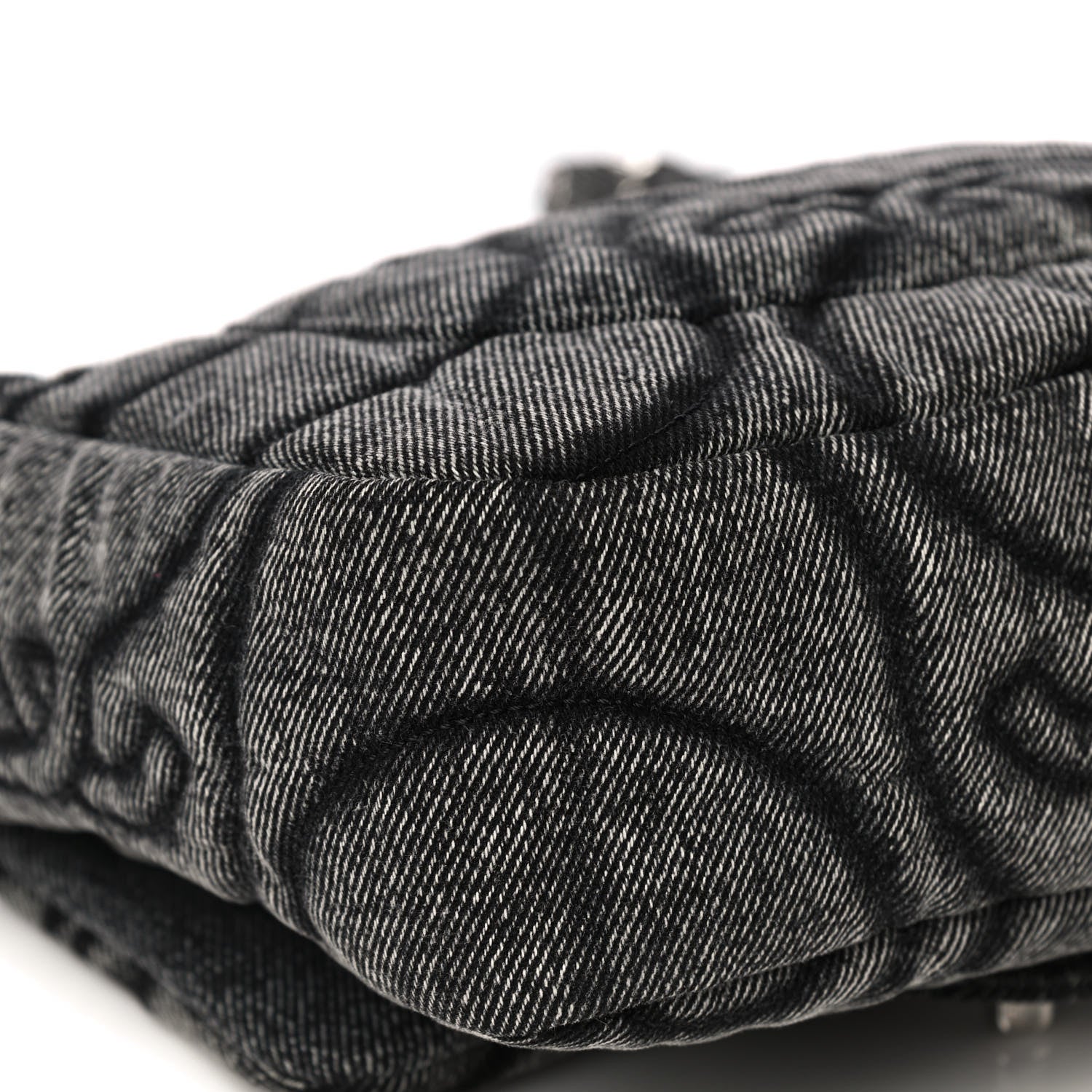 Chanel Denim Embossed CC Logo Print Mini Single Flap Black 12 of 13