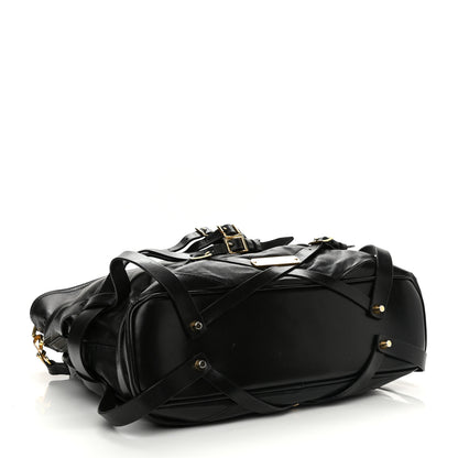 Burberry Soft Lambskin Bridle Calfskin Medium Gosford Hobo Black 4 of 19